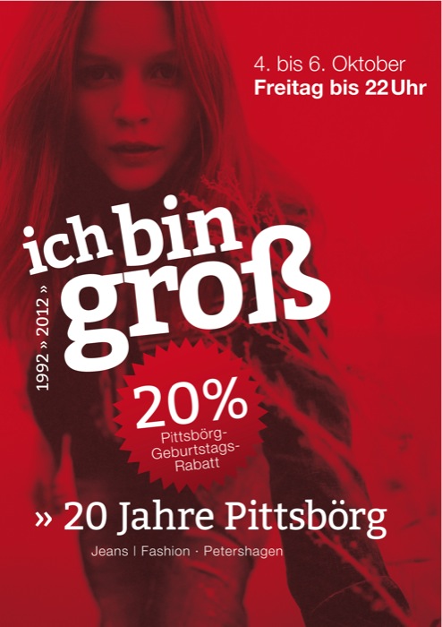 ich-bin-groß POS Stopperplakat A1 Digitaldruck